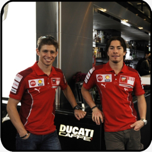 Stoner e Hayden al Ducati Caffè di Roma